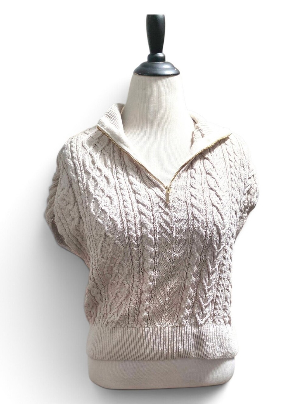 Nicole Miller Artelier -Quarter Zip Sweater- SIze L